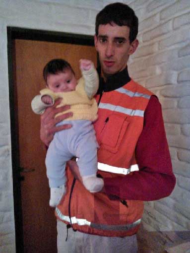 Boaglio presentó al bebé que salvó