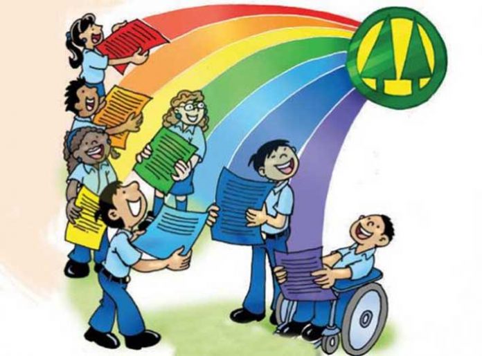 p13f1 dibujo niños y pinos