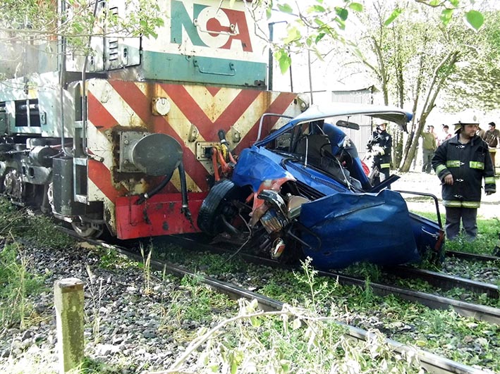 Fue arrollado por el tren