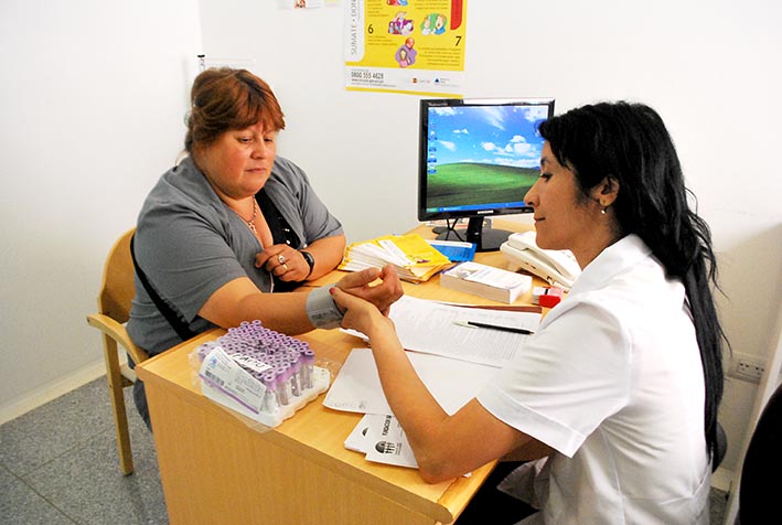 Jornada de donación de sangre en barrio Parque