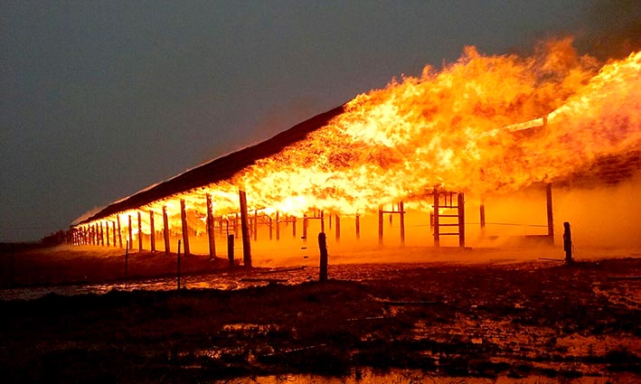 El fuego destruyó un megaemprendimiento