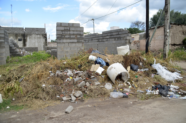 Reclaman por terrenos repletos de basura y con yuyos altos