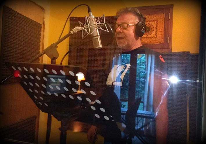 León Gieco vino a grabar para un disco de Piero