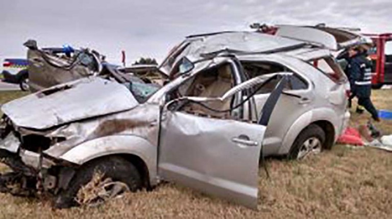 Un vuelco en la autopista