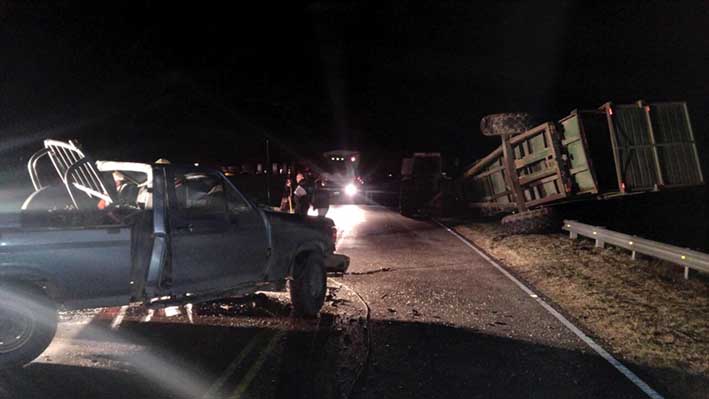 Murió al chocar contra un carro de picado fino