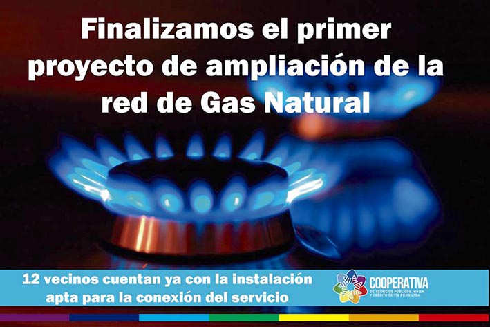 Gas natural para 12 familias