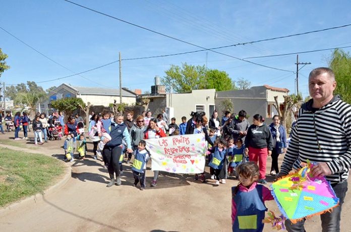 marcha niños barrio san martin