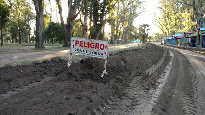 Iniciaron las obras en el Parque Hipólito Yrigoyen