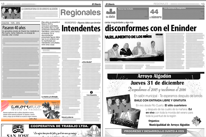 Doce municipios dejan el Eninder