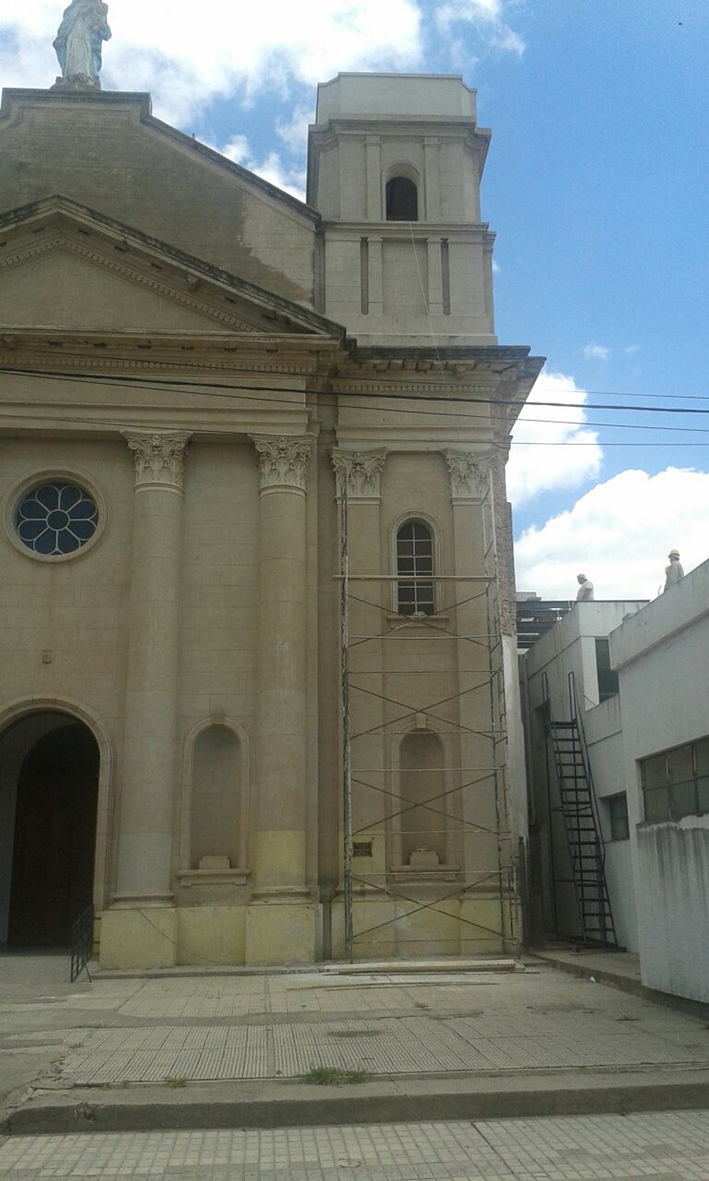 Comenzó la obra de restauración de la Parroquia Nuestra Señora del Rosario