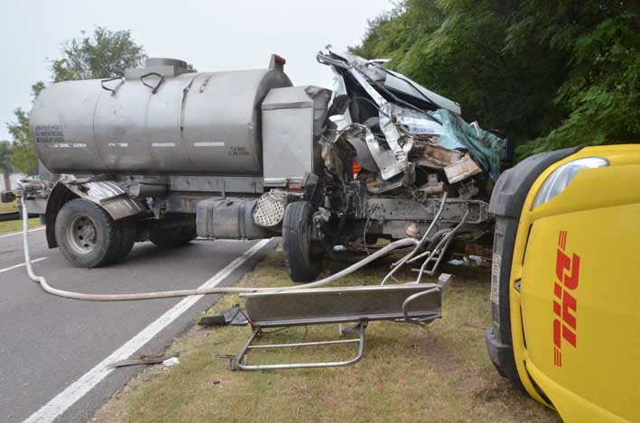 Choque múltiple en la ruta 9