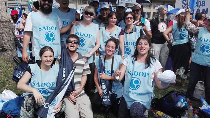 Participación en la marcha federal