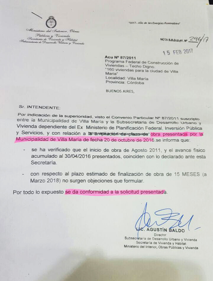 Informe de Subsecretaría del Gobierno de Macri beneficia a Eduardo Accastello