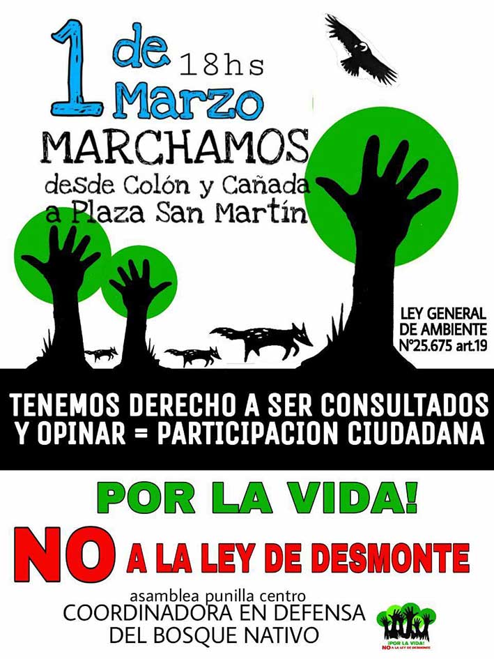 En la UNVM rechazaron la ley de bosques y viajarán a la marcha