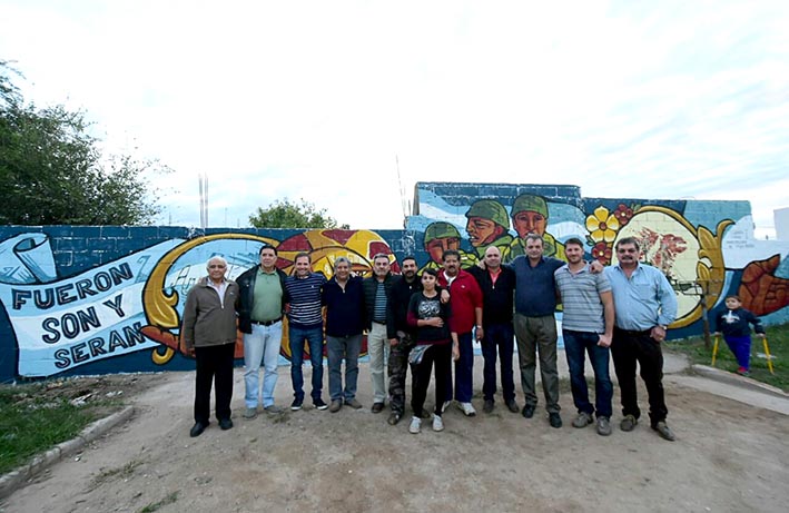 Héroes de Malvinas tienen un mural que les rinde homenaje