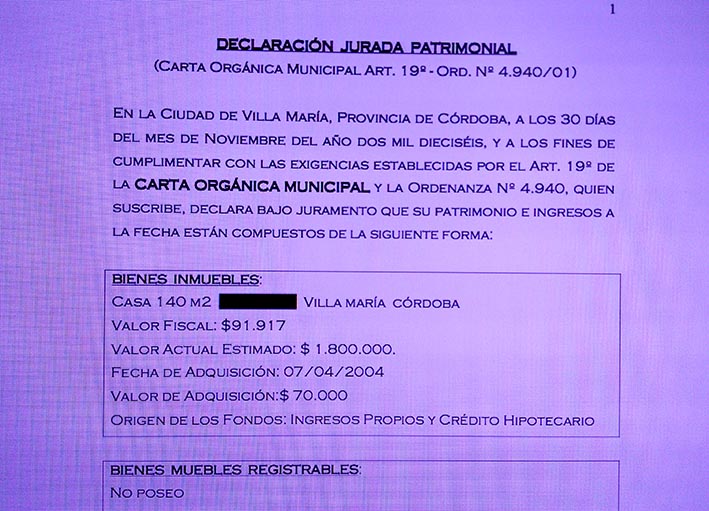 Según sus declaraciones juradas, Gill no incrementó su patrimonio