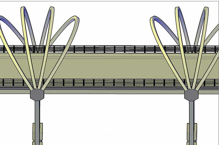 Así será el nuevo puente, cuyo largo será la mitad que el colgante