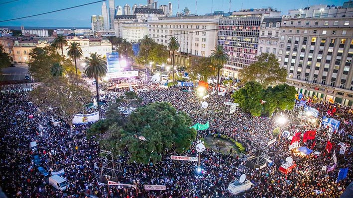 Un villamariense en Plaza de Mayo