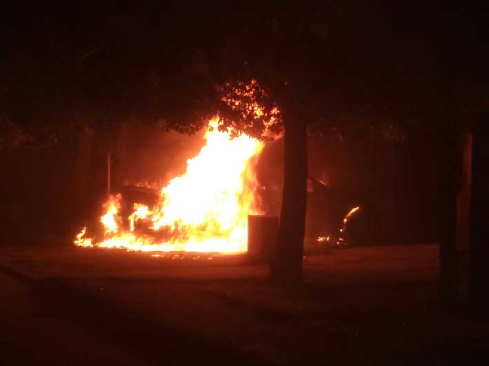 Un incendio, lo más serio