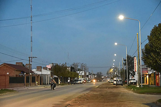 Calle Mendoza con luces led