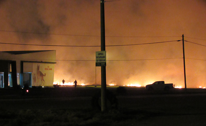 Cuatro colisiones, dos incendios y un ciclista con una pierna fracturada