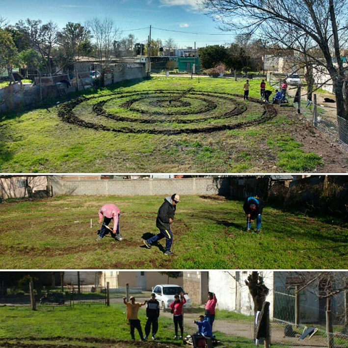 Huertas circulares en dos barrios