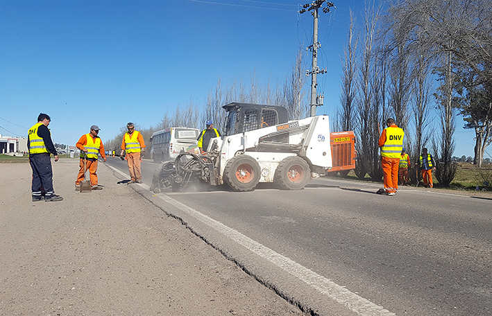 Vialidad ejecuta una obra provisoria en ruta 9 y Jauretche