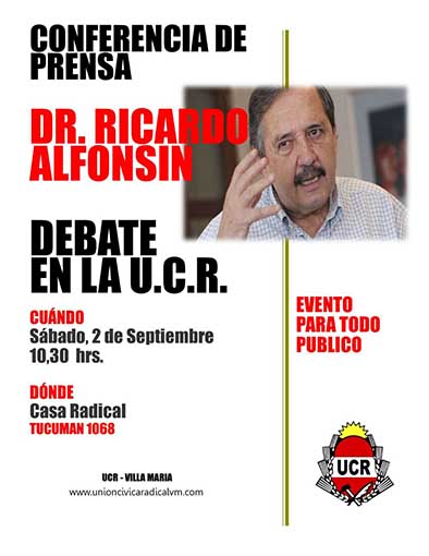 Alfonsín busca un mayor protagonismo de la UCR