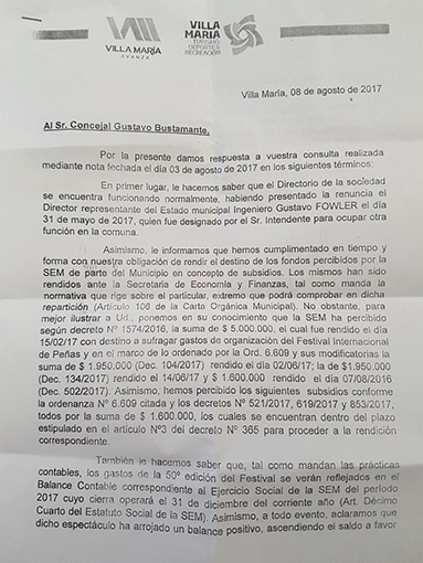 El edil cuestionó la falta de información