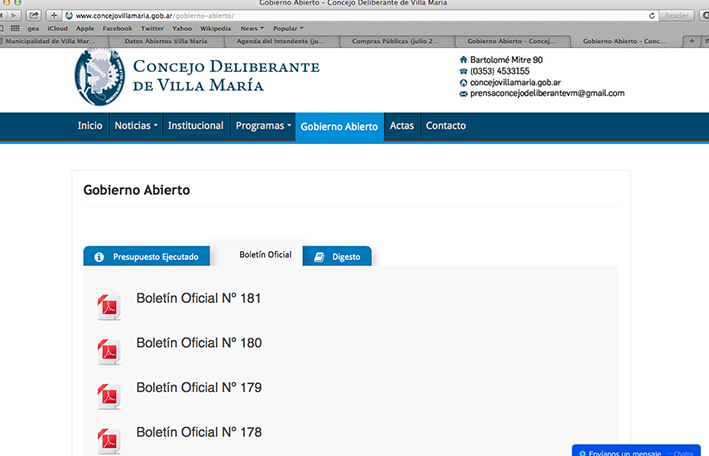 Desde el verano no publican el Boletín Oficial