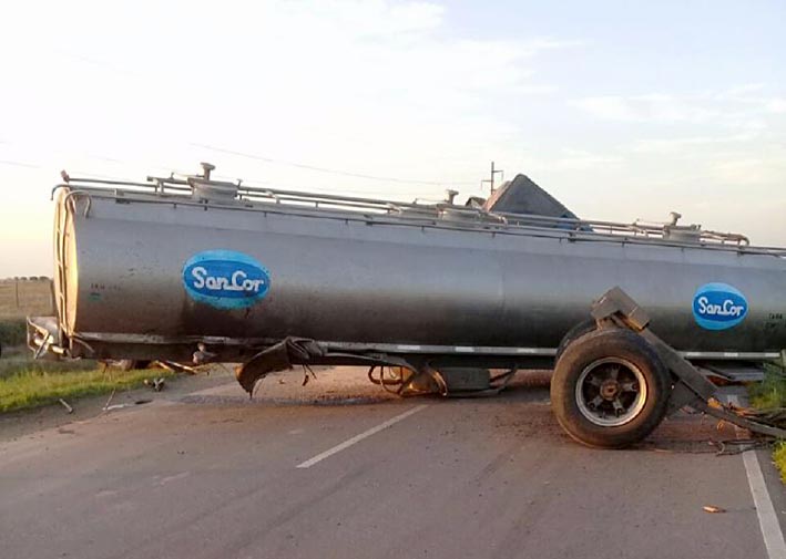 Camionero de La Playosa involucrado en un siniestro vial