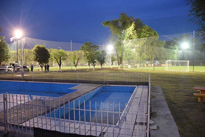 Inauguraron las canchas de fútbol en el predio