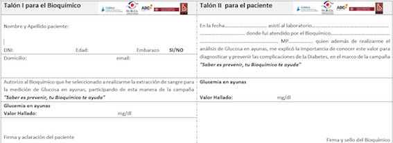 Bioquímicos harán análisis gratuitos de glucemia