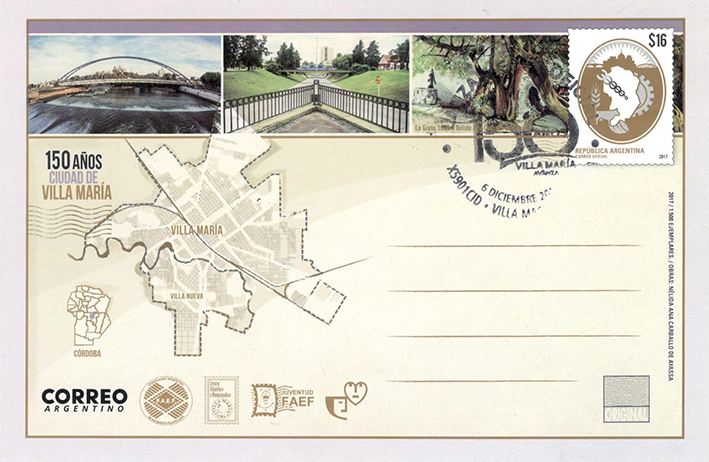La ciudad cuenta ahora con su postal tarjeta del Correo Argentino