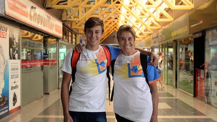 Abuela y nieto listos para el Aconcagua