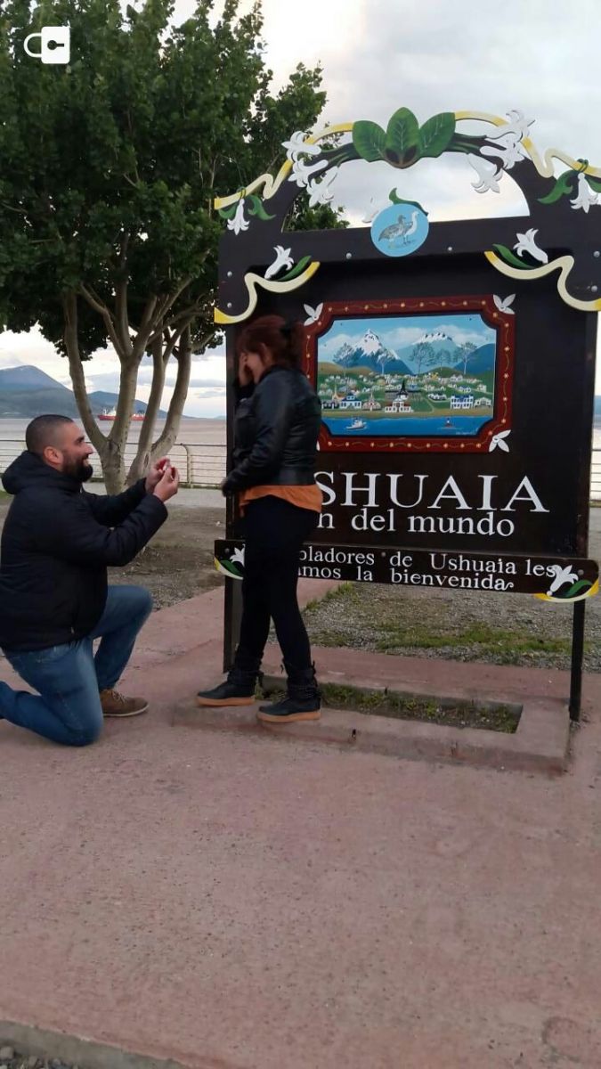 Le pidió casamiento en «el fin del mundo»