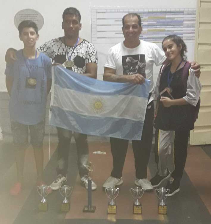 En el podio del Sudamericano En el podio del Sudamericano