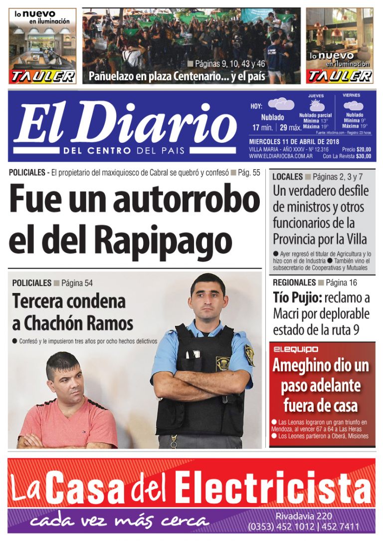 Tapa de papel 11/04/2018