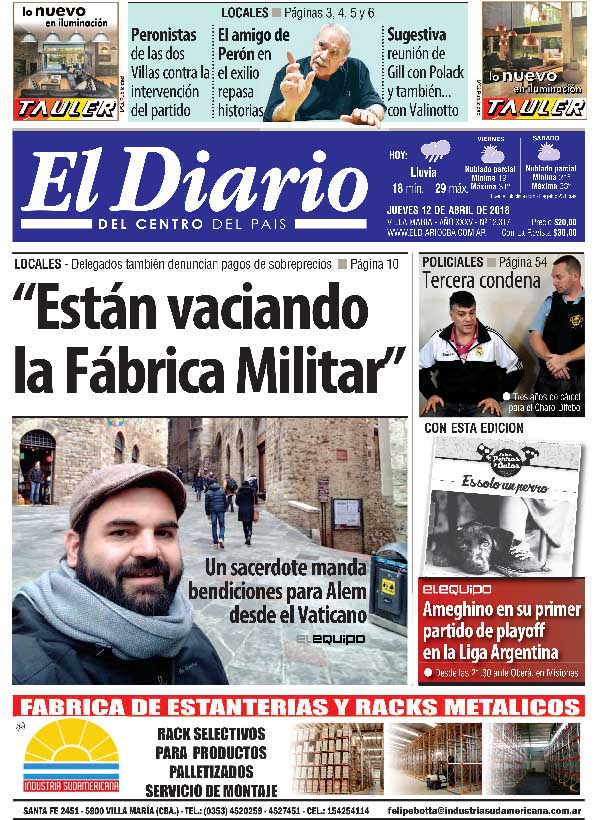 Tapa de papel 12/04/2018