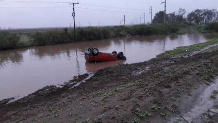 Circulaba a contramano con un tubo de oxígeno