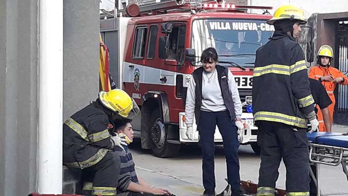 Simulacro en Villa Nueva