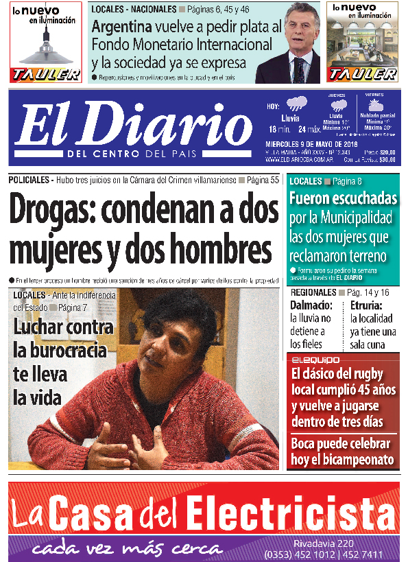 Tapa de papel 09/05/2018