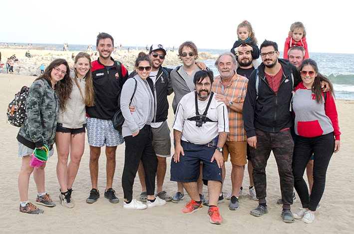 Un encuentro de villamarienses en Barcelona, a orillas del Mediterráneo