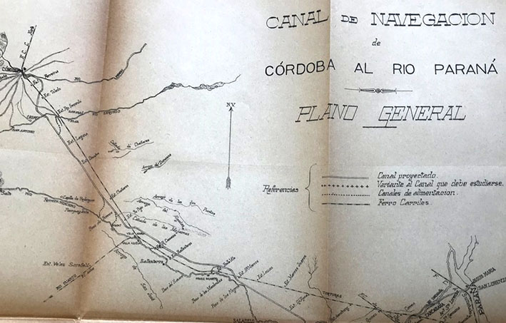 Proyecto Canal de Córdoba al Paraná, de Luis Huergo