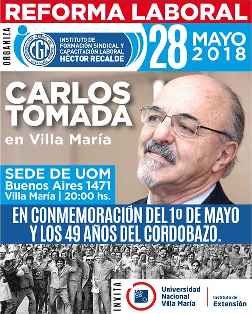 Carlos Tomada dará mañana  una charla sobre reforma laboral