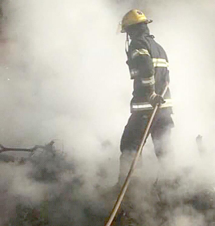 Siniestro con fuego en Villa Nueva