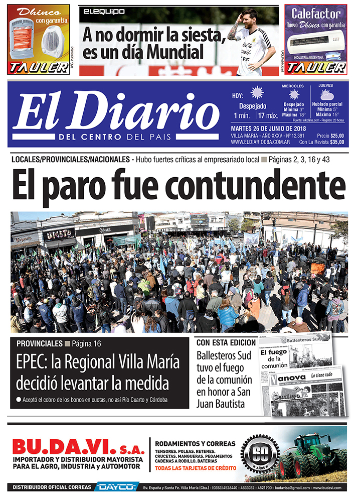 Tapa de papel 26/06/2018