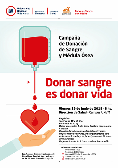 Campaña de Donacion de Sangre y Medula osea