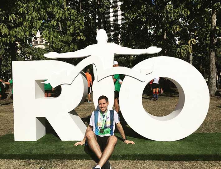Rodrigo Urquía corrió en Río de Janeiro