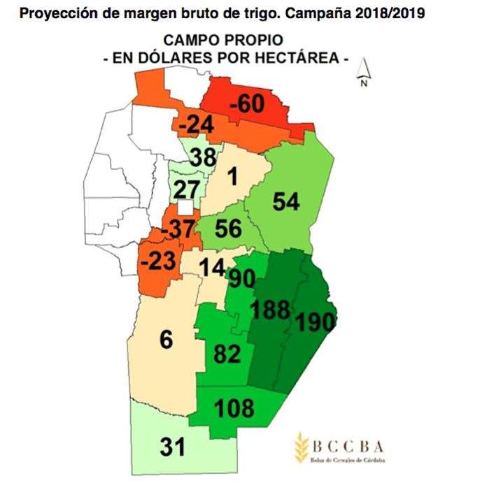 Buen margen para el trigo